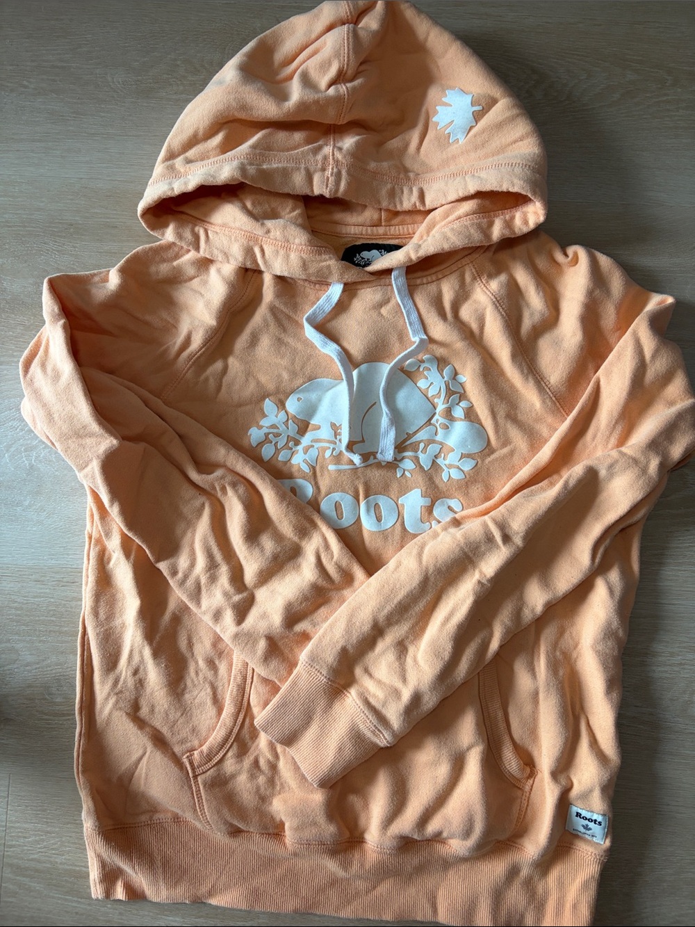 Roots Peach Pullover with White Logo